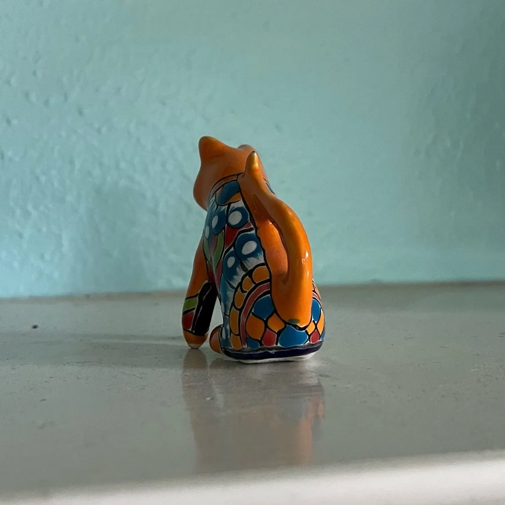 Talavera Cat Figurine
